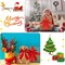 50 Yards 2.5 Inch Christmas Velvet Wired Ribbon Fabric Decorative Ribbon Gift Wrapping Ribbon for DIY Craft Christmas Holiday Bows Wreath Wedding Indoor Outdoor(Red with Gold Trim)